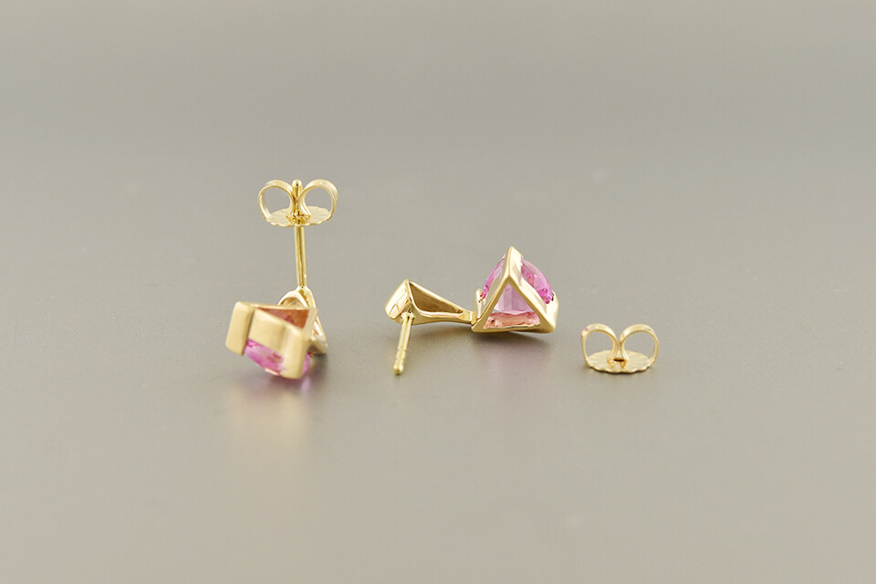 Pink Sapphire Earrings