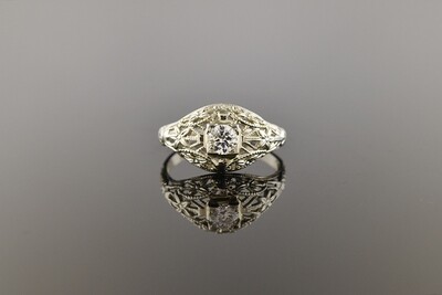 Filigree Diamond Ring
