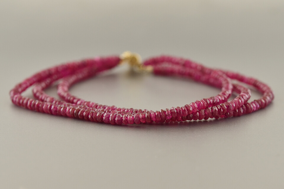 Ruby Bead Bracelet