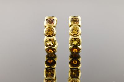 Gemstone Hoop Earrings