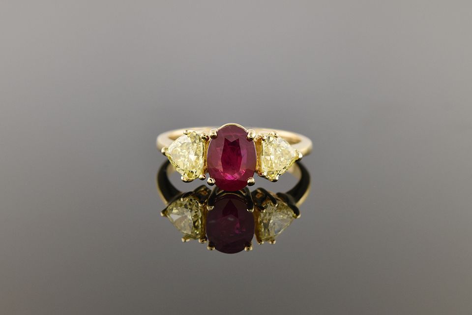 Ruby & Yellow Diamond Ring