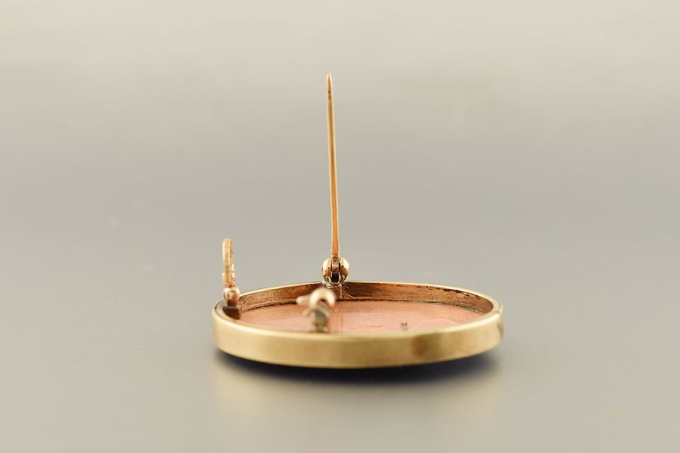 Enamel Cupid Brooch