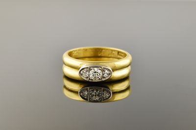 Double Band Diamond Ring