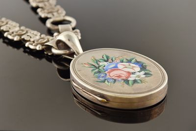 Enamel Floral Locket