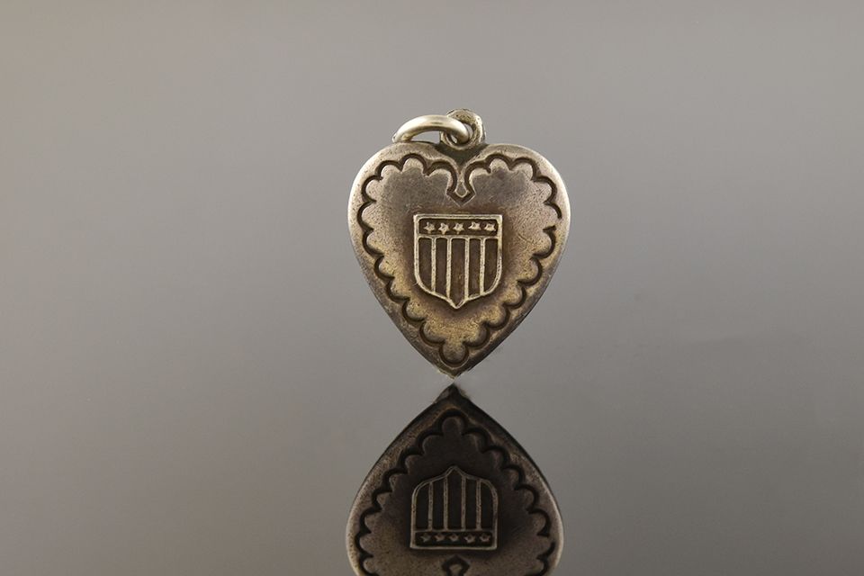 Vintage America Heart Charm