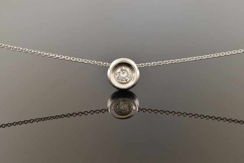 Bezel Set Diamond Pendant