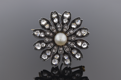 Early Victorian Flower Brooch