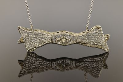 Filigree Bow Necklace