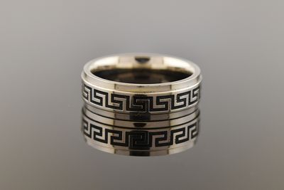 Greek Key Titanium Band