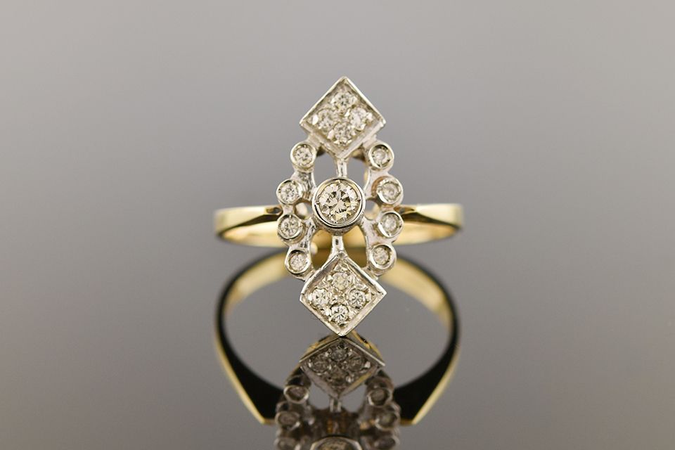 Navette Diamond Ring