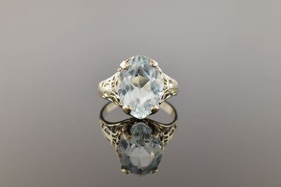 Synthetic Aquamarine Ring
