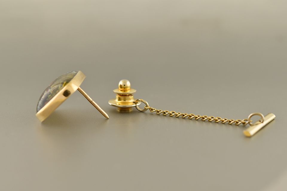 Reverse Crystal Trout Tie Tack