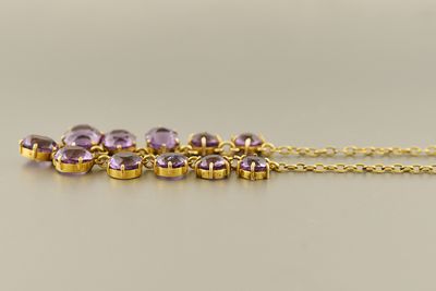 Vintage Gold Amethyst Necklace