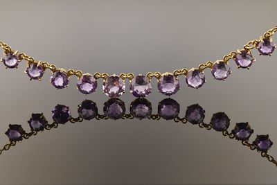 Vintage Gold Amethyst Necklace