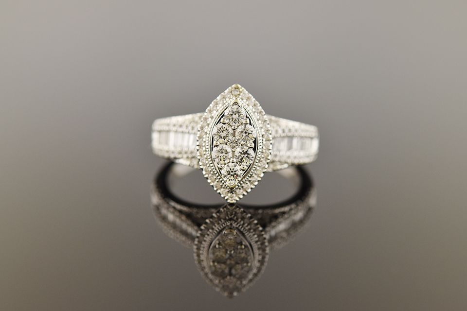 Vintage-Inspired Diamond Navette Ring