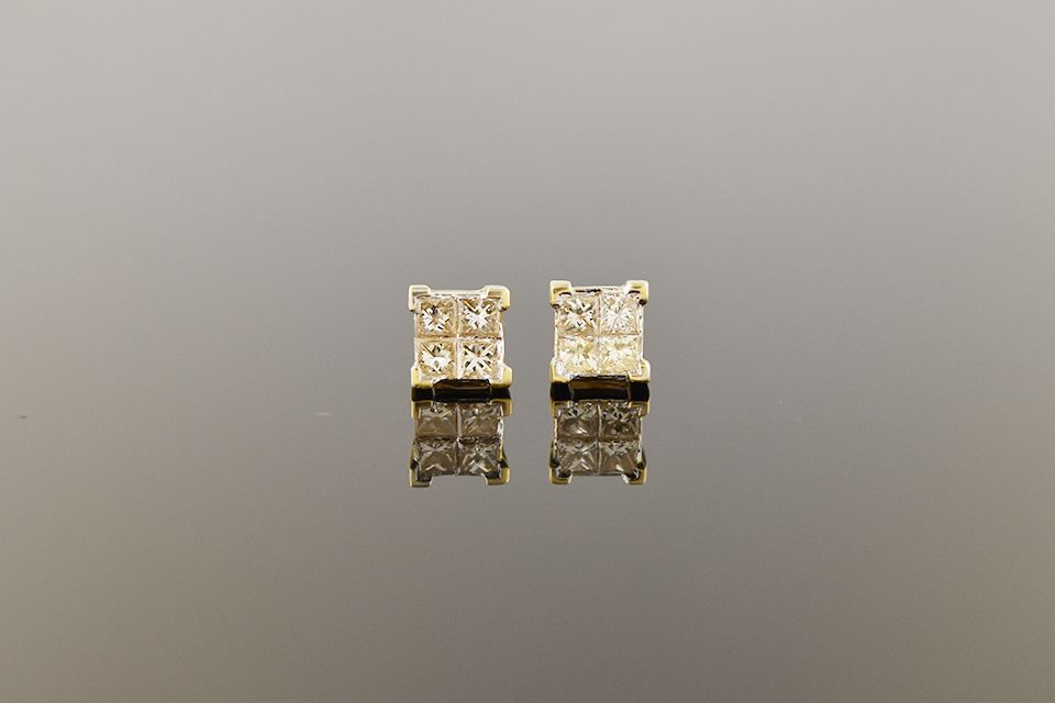 Princess Cut Diamond Earrings