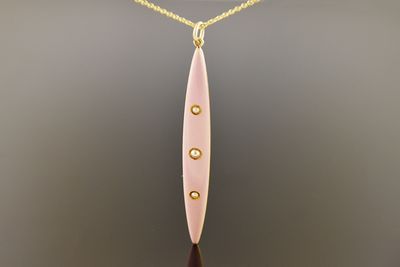 Vintage Pink Enamel Pendant