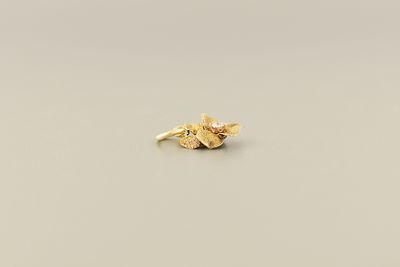 Yellow Gold Pansy Charm