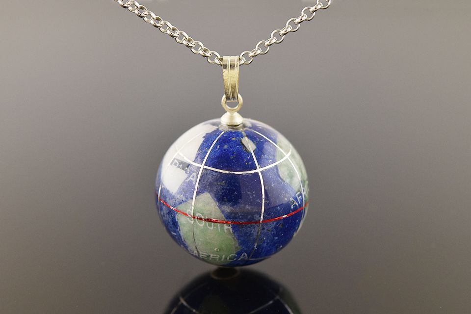 Sterling Silver Globe Pendant