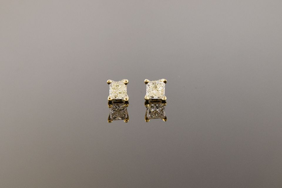 Princess Cut Diamond Stud Earrings