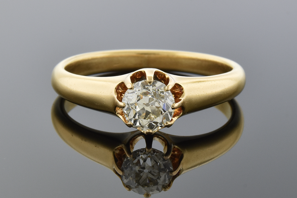 Victorian Diamond Solitaire Engagement Ring