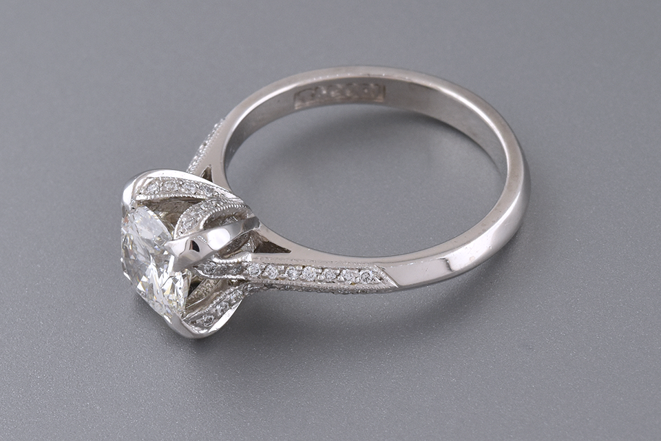 Micro Pave Diamond Detail Engagement Ring by Tacori