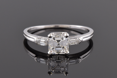 Tiffany & Co. Square Emerald Cut Diamond Ring