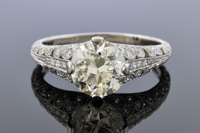 Diamond Detailed Open Design Engagement Ring Diamond Detailed Open Design Engagement Ring