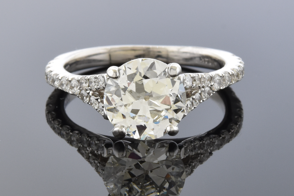 Split Shank 1.45 Carat Diamond Engagement Ring