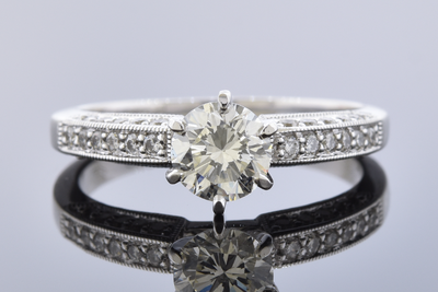Classic Design .70 Carat Diamond Engagement Ring