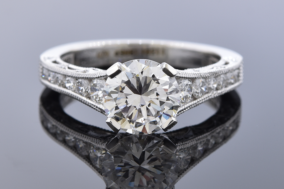 Colorless 1.59 Carat Diamond Engagement Ring by Tacori