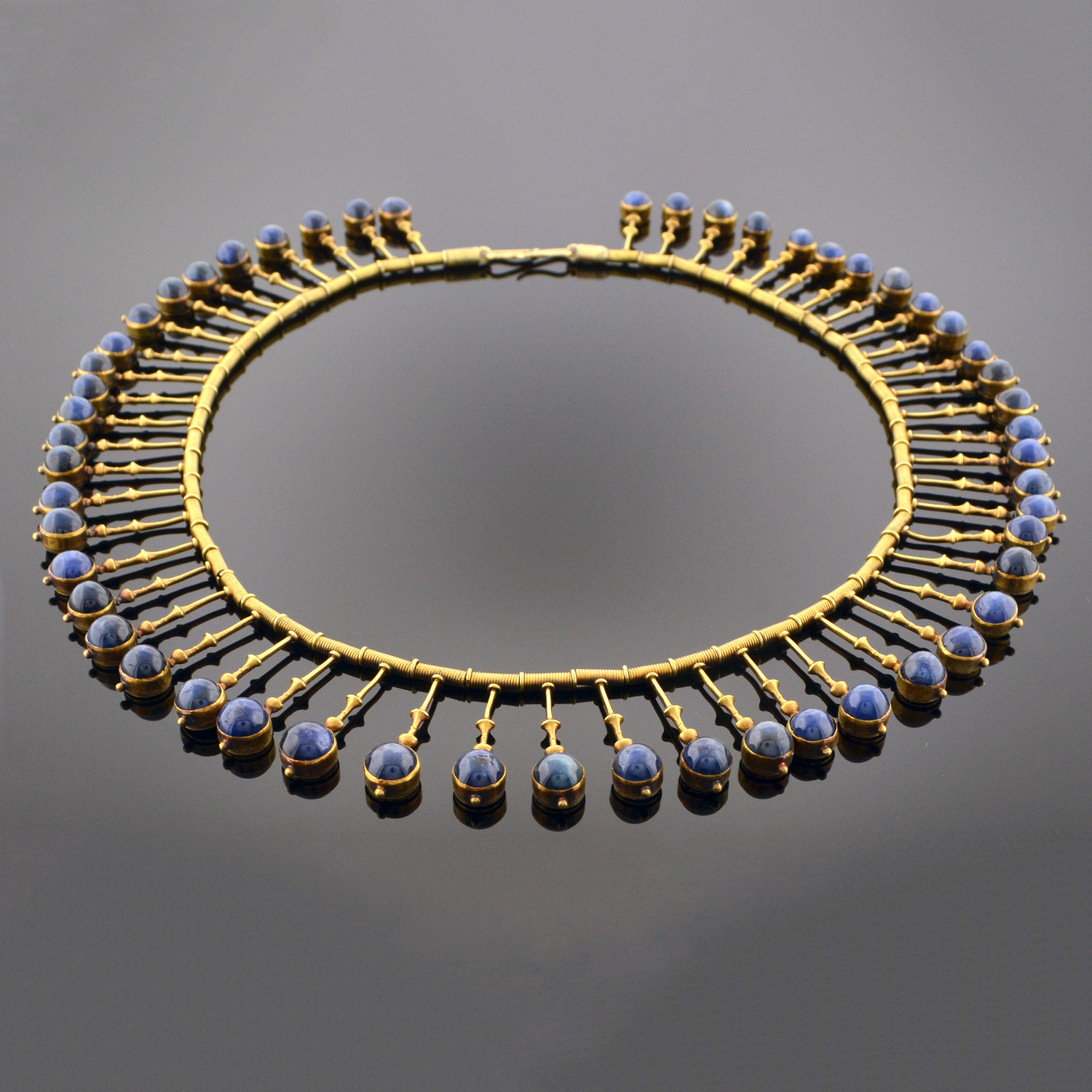 Important Gold and Sapphire Fringe Necklace