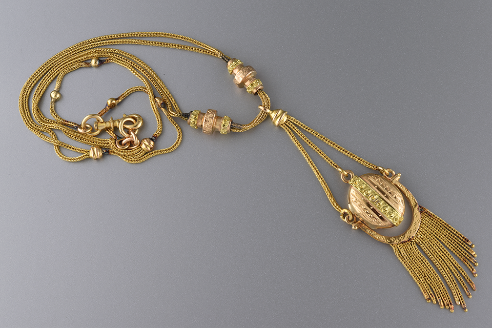 Antique Necklace with Decorative Tassel Locket