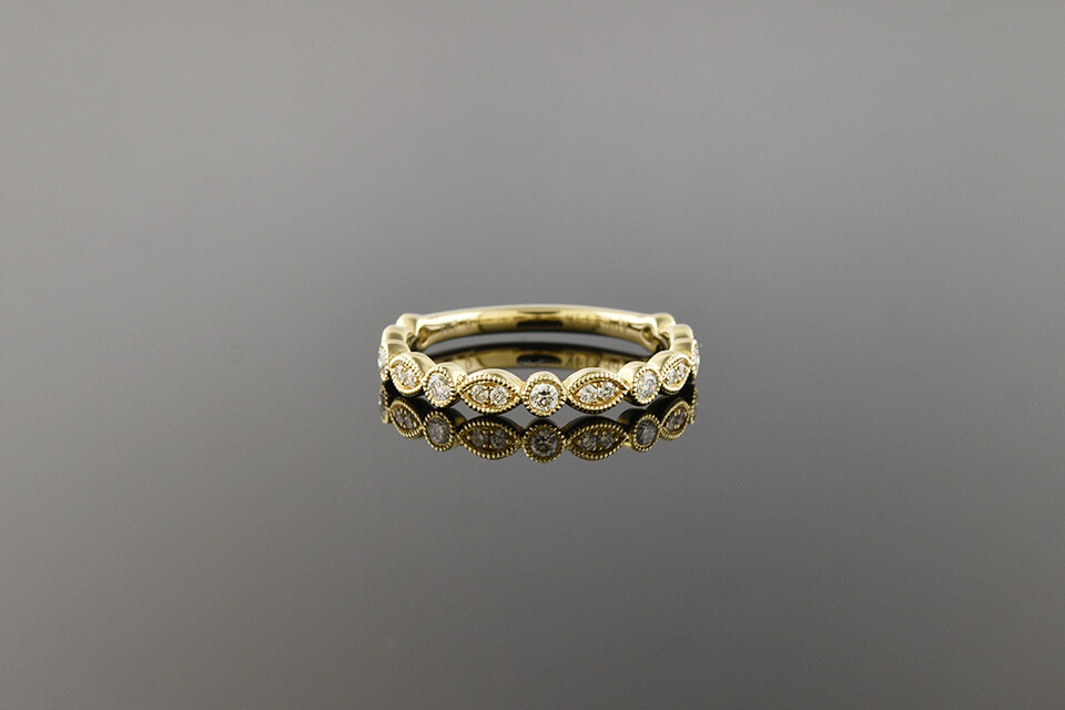 Navette and Round Shape Stackable Band