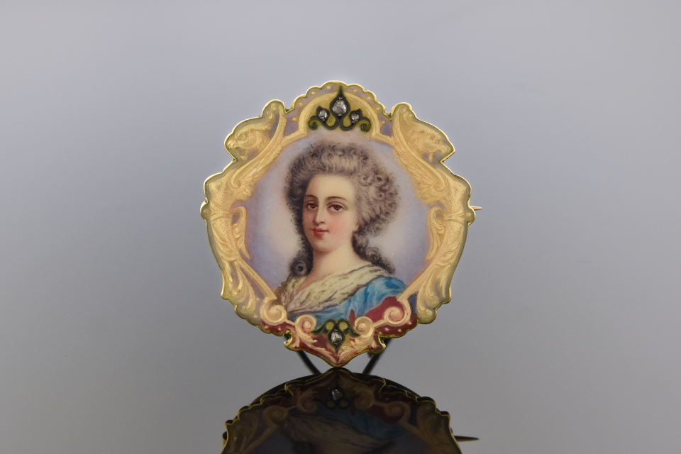 Portrait of a Lady: Victorian Enamel Brooch