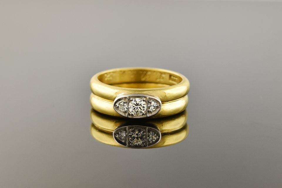 Double Band Diamond Ring