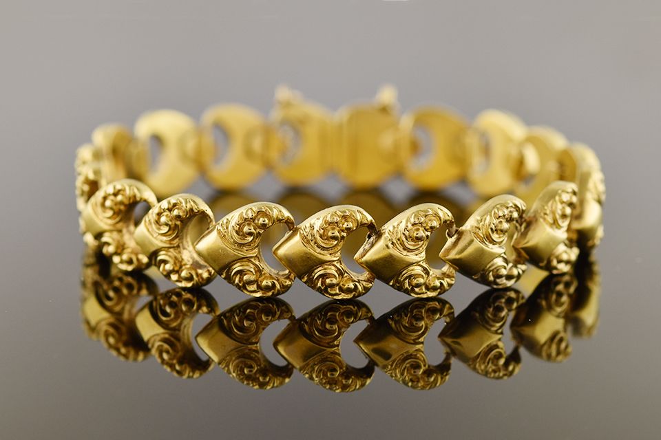 Repoussé Heart Bracelet