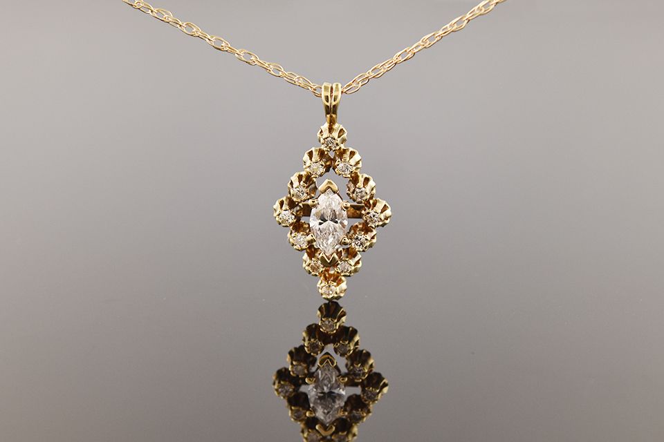 Marquise Diamond Pendant