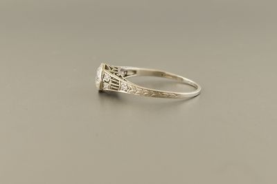 Antique Platinum Old European Cut Diamond Ring
