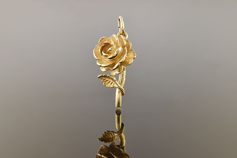 Yellow Gold Rose Charm