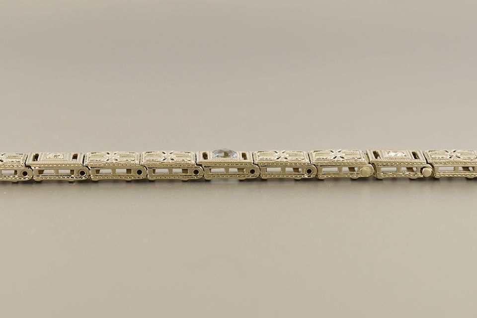 Art Deco Aqua Bracelet