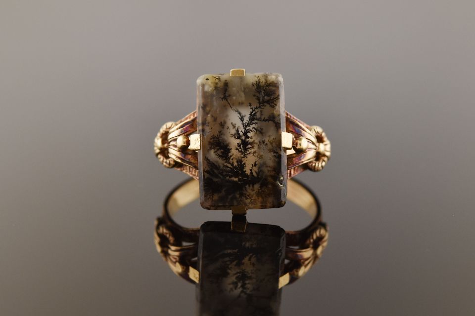Vintage Moss Agate Ring
