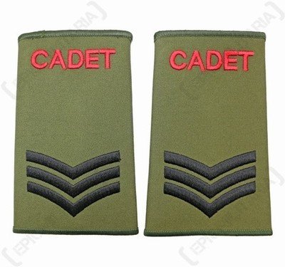 Olive Green Cadet Sergeant Rank Slides