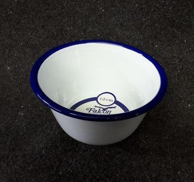 12cm White Enamel Pudding Bowl