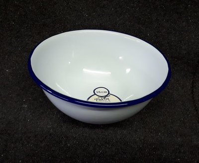 16cm White Enamel Pudding Bowl