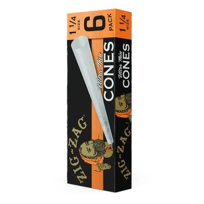 Zig Zag 1 1/4&quot; Ultra Thin Cones 6pk