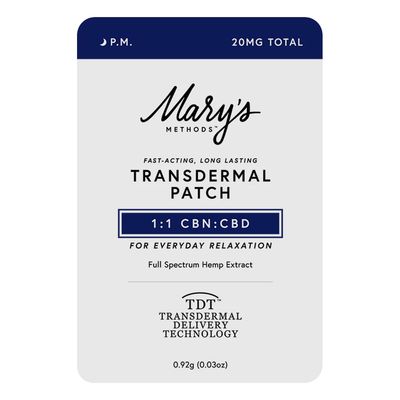 Mary's Nutritionals CBN|CBD Transdermal Patch