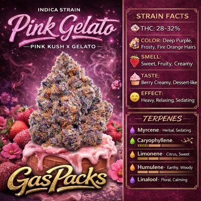 Gas Packs Exotic Hemp Flower | Pink Gelato 3.5g