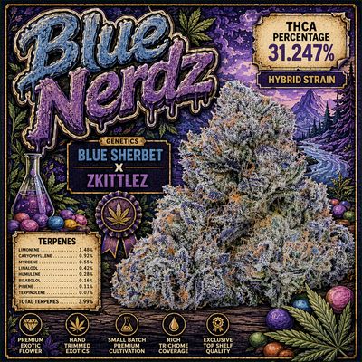 Gas Packs Exotic Hemp Flower | Blue Nerdz 3.5g