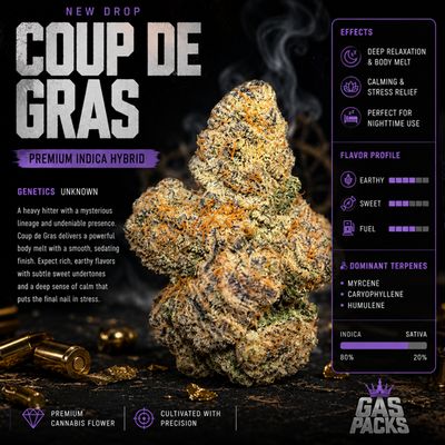 Gas Packs Exotic Hemp Flower | Coup de Gras 3.5g